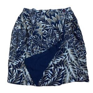 Reversible Print Linen Skirt Small